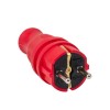RPS-011-16-230-44-rr EKF - Вилка красная каучуковая прямая 230В 2P+PE 16A IP44 PRO