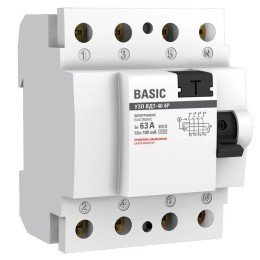 Устройство защитного отключения УЗО ВДТ-40 4P 63А/100мА (электронное) Basic
