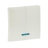 ESV10-L-123-50 EKF - Валенсия лицевая панель выключателя 2-кл. с индикатором 10А жемчуг PROxima