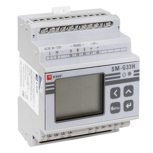 sm-g33h EKF - Многофункциональный измерительный прибор SM-G33H с жидкокристалическим дисплеем на DIN-рейку