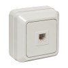 ENT01-034-10 EKF - Розетка Phone 1-мест. бел. Рим PROxima