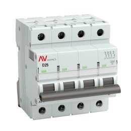 Выключатель автоматический AV-10 4P 25A (D) 10kA AVERES
