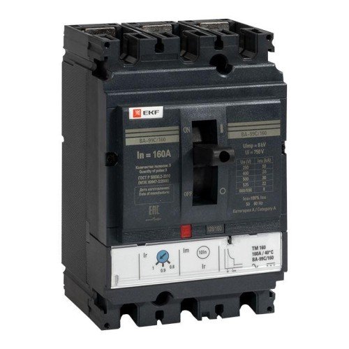 mccb99C-160-160 EKF - Выключатель автоматический ВА-99C 160/160А 3P 35кА
