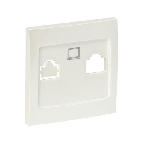 ESK01-L-035-50 EKF - Валенсия лицевая панель розетки RJ-45 1-местная жемчуг PROxima

