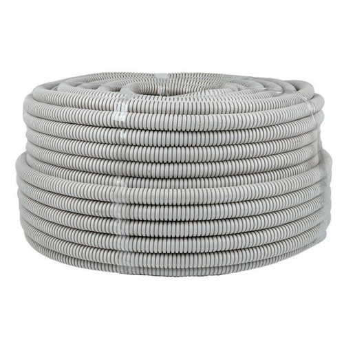 tg-z-20 EKF - Труба гофр. ПВХ с протяжкой d20 мм (100 м) серая-Plast