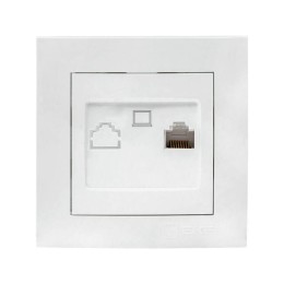 Валенсия розетка компьютерная RJ-45 1-местная белая PROxima
