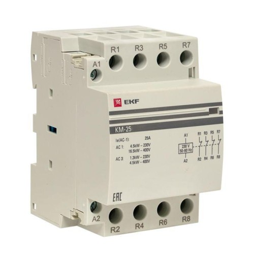 km-3-25-04 EKF - Контактор модульный КМ 25А 4NC (3 мод.) PROxima
