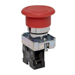 Кнопка BS542 поворотная красная грибок NC PROxima