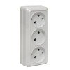 ENR10-202-10 EKF - Рим Розетка 3-местная 10А без заземления белая