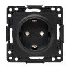 EZR16-028-20 EKF - Стокгольм Механизм Розетки 1-местной с/з 16А в/к черный с защ. штор. PROxima