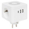 UBA-CUB-T2-TC EKF - Тройник "Куб" 2 гнезда 2USB 2,4А+Type C + Ночник