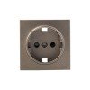 ESR16-L-028-60 EKF - Валенсия лицевая панель розетки 1-местной с/з 16А графит с защ. штор. PROxima