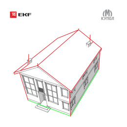 lp-15x18 | Комплект молниезащиты частного дома габ. 15х18м EKF PROxima