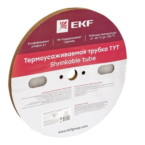 tut-8-tr EKF - Термоусаживаемая трубка ТУТ 8/4 прозрачная рулон PROxima
