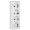 ENR16-328-10 EKF - Рим Розетка 4-местная 16А с заземлением белая
