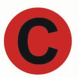 Наклейка "C" d=20мм PROxima
