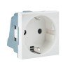 E2MR16-028-10 EKF - Розетка 45х45 с заземлением, с защ. шторками, 90 градусов, белая