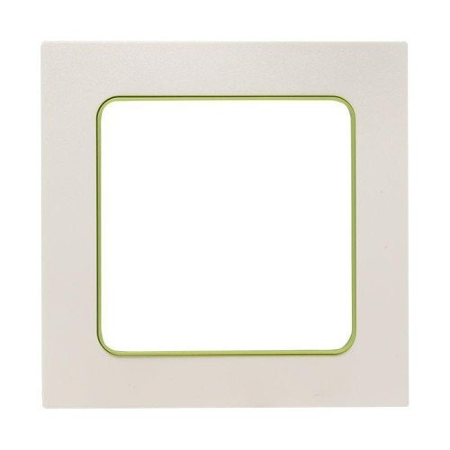 EXM-G-302-20 EKF - Стокгольм Рамка 1-местная белая с линией цвета зеленый PROxima
