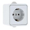 EKR16-028-10-44 EKF - Прага Розетка 1-местная 16А с заземлением IP44 белая