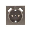 ESR16-L-028-60-2USB EKF - Валенсия лицевая панель розетки 1-местной с/з 16А графит с защ. штор. с 2 USB 2,1А PROxima