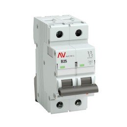Выключатель автоматический AV-6 2P 25A (B) 6kA AVERES
