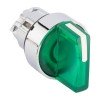 XB4BD3L-G EKF - Исполнительный механизм переключателя ХB4 зеленый на 3 положения возвратный без фиксации, с подсветкой с короткой ручкой PROxima