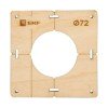 sh-d72-1 EKF - Шаблон для подрозетников c 1 отв. диам. 72 мм Expert