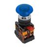 pbn-aela-1b-220 EKF - Кнопка AELA-22 синяя с подсветкой NO+NC 220В Грибок PROxima