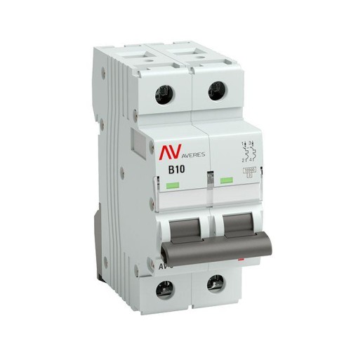 mcb10-2-10B-av EKF - Выключатель автоматический AV-10 2P 10A (B) 10kA AVERES
