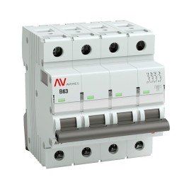 Выключатель автоматический AV-6 4P 63A (B) 6kA AVERES
