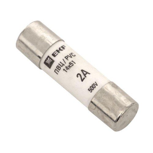 pvc-14x51-2 EKF - Плавкая вставка цилиндрическая ПВЦ (14х51) 2А 