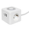 UBA-CUB-2-TC EKF - Удлинитель "Куб" 2 гнезда 2USB 2,4А+Type C + Ночник 1,3 метра 1мм2