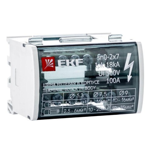 sn0-2x7 EKF - Шина нулевая в корпусе (2х7) PROxima