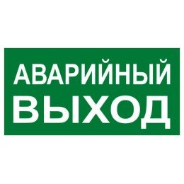 Знак "АВАРИЙНЫЙ ВЫХОД" 150х300мм PROxima

