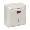 ENV10-125-10 EKF - Рим Выключатель проходной 1-клавишный с индикатором 10А белый