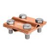 lp-55758-cu EKF - Зажим крестовидный прут-прут (3 пластины 57x57мм) Cu PROxima