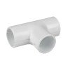 tr-t-25w-r EKF - Тройник соединительный для трубы 25 мм (5 шт) белый-Plast