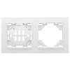 ERM-G-302-10 EKF - Минск Рамка 2-местная горизонтальная белая Basic
