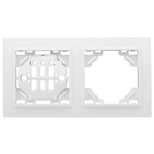 ERM-G-302-10 EKF - Минск Рамка 2-местная горизонтальная белая Basic
