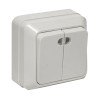 ENV10-123-10 EKF - Рим Выключатель 2-клавишный с индикатором 10А белый