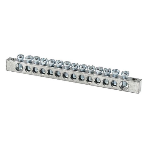 sn1-63-14-k EKF - Шина PEN "ноль-земля" (6x9мм) 14 отв. цинк крепеж по краям