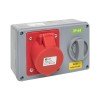 ps-1424-32-380 EKF - Розетка с блокировкой и выключателем 1424 3Р+РЕ 32А 380В IP44