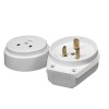 AS-250-O-01 EKF - Разъем РШ-ВШ 32А 250В 2P+PE (ОУ) пластиковый бел. PROxima