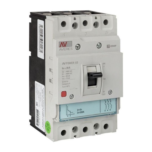 mccb-13-20-TR-av EKF - Автоматический выключатель AV POWER-1/3 20А 35kA TR AVERES
