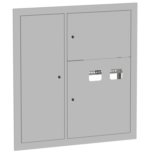 mb29-v-2z-ral9003 EKF - Щит этажный 2 кв. RAL9003 со слаботочным отсеком слева (1000х950х150) PROxima
