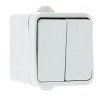 EKV10-023-10-44 EKF - Прага Выключатель 2-клавишный 10А IP44 белый
