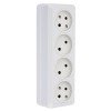 ENR10-302-10 EKF - Рим Розетка 4-местная 10А без заземления белая