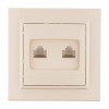 ERK02-035-20 EKF - Минск Розетка RJ-45 2-местная СП бежевая