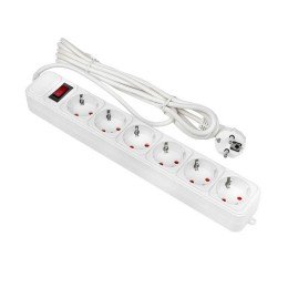 Сетевой фильтр 6*3м 10А/2,2 кВт с выкл. c/з ПВС 3х0,75 Блокбастер PROxima