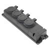 RPS-020-16-230-44-r EKF - Роз. (колодка) четырехмест. с защит. крышками каучуковая 230В 2P+PE 16A IP44 PRO